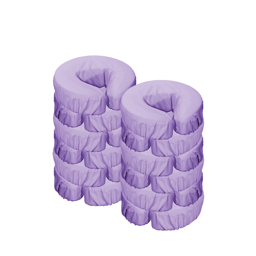 Master Massage Microfiber Face Cushion Cover 12 Piece Set Purple- Machine Washable - 12 Pack