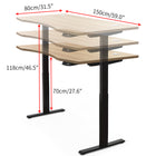 Hi5 Ez Electric Height Adjustable Standing Desk with ergonomic contoured Tabletop (59