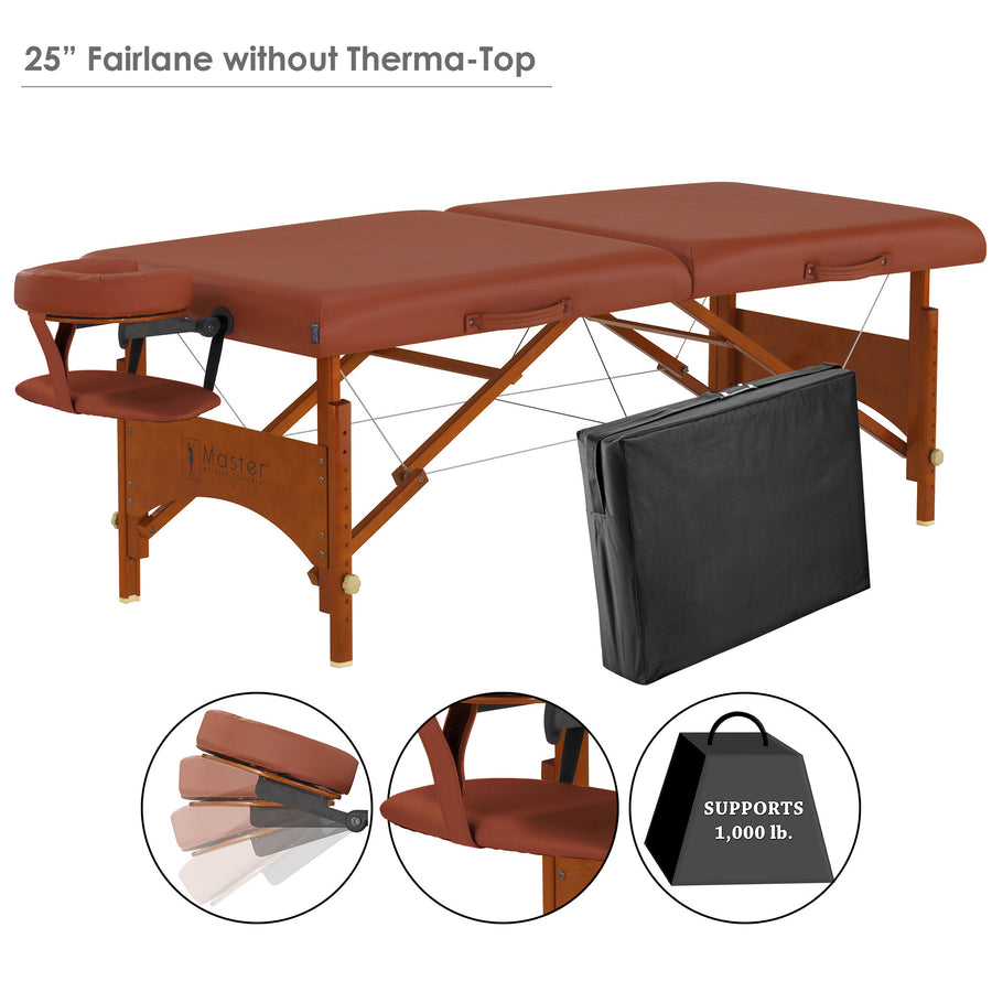 Master Massage 28" Fairlane thermal top comfort massage Table set