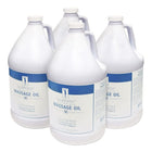 Master Massage - Organic, Unscented, Vitamin-Rich and Water-Soluble Massage Oil - 4 Gallon Pack