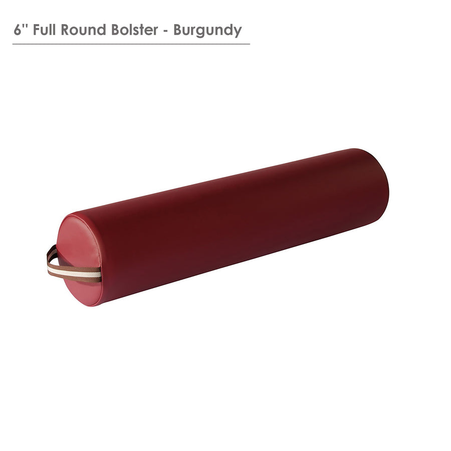 Master Massage 6"x26" full round Massage Bolster burgundy