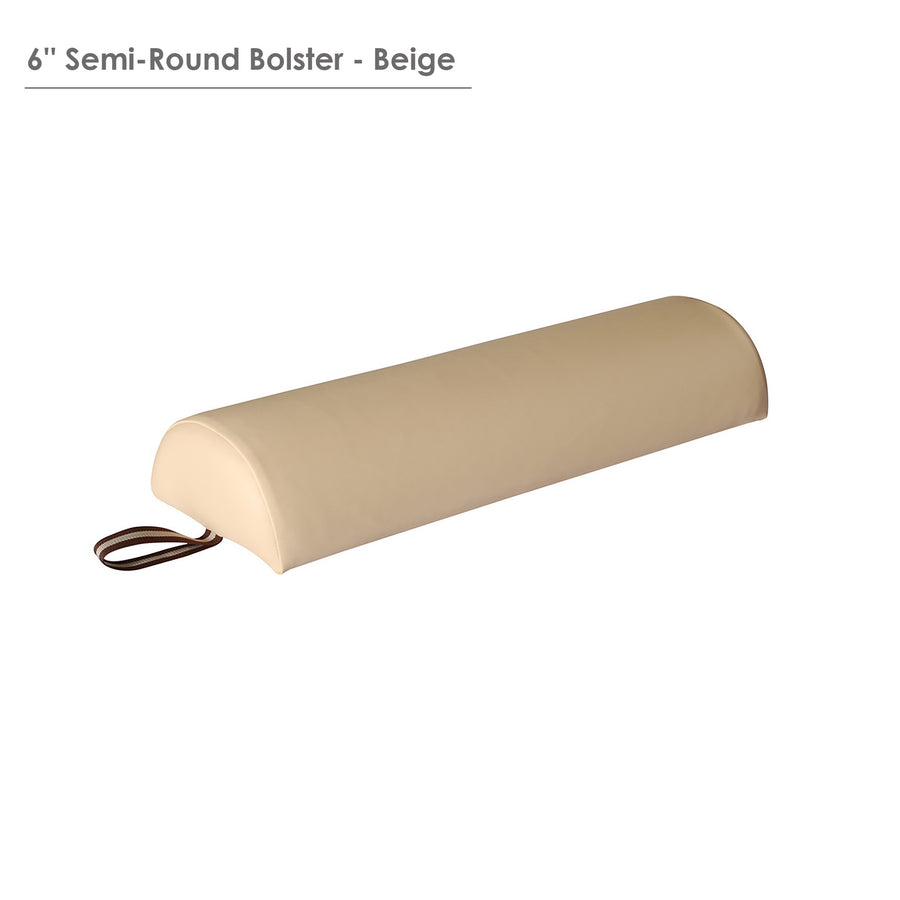 Master Massage 6" superior semi round bolster cream