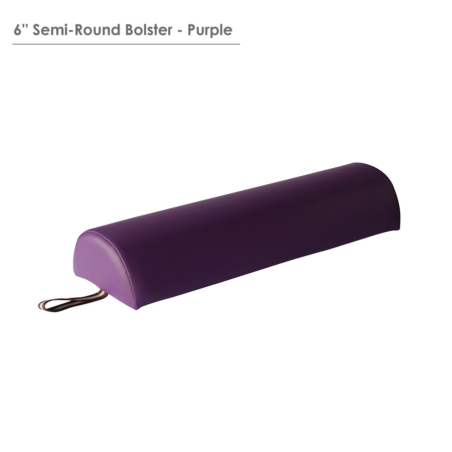 Master Massage 6" Semi-Round comfortable bolster purple