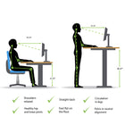 Hi5 Electric Height Adjustable Standing Desks with Rectangular Tabletop (47.25