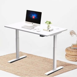 Hi5 Electric Height Adjustable Standing Desks with Rectangular Tabletop (47.25"x 24") for Home Office Workstation with 4 Color Option