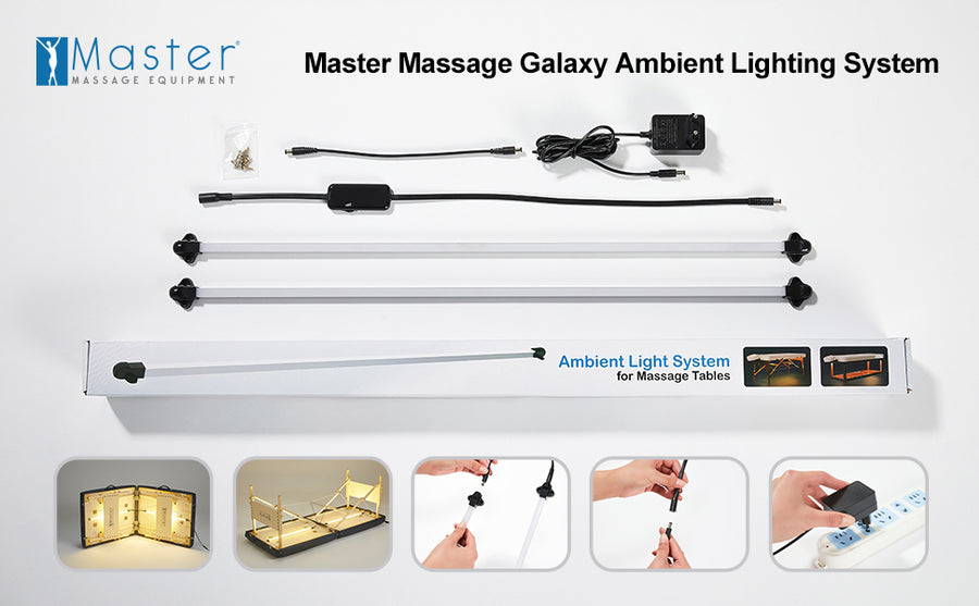 Master Massage Galaxy Ambient Lighting System for Massage Tables – Atmosphere Light, Warm 3500K LED Strips