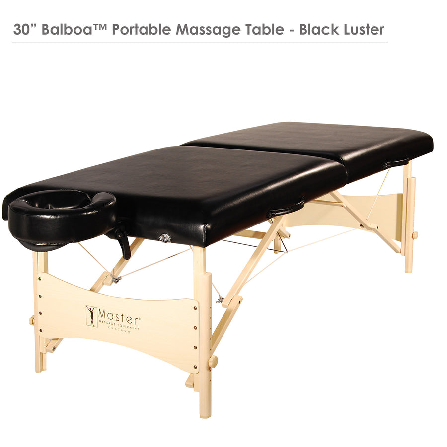 Master Massage 30" Balboa Portable Massage Table face cradle Black