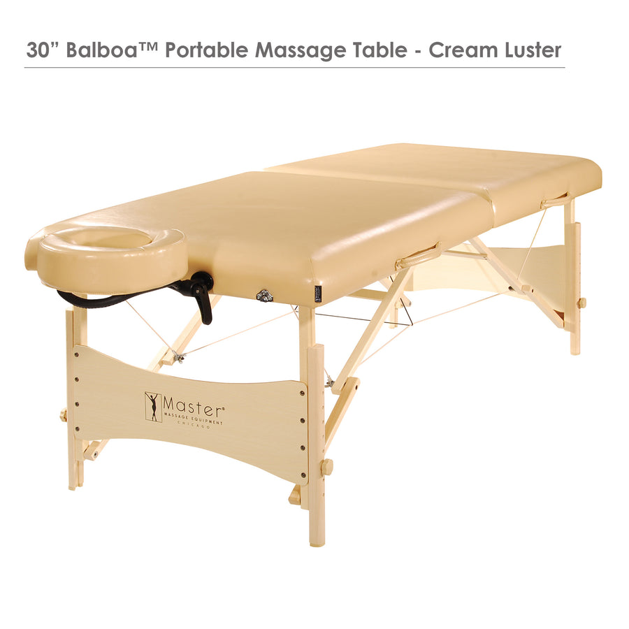 Master Massage 30" Balboa Portable Massage Table face cradle Cream