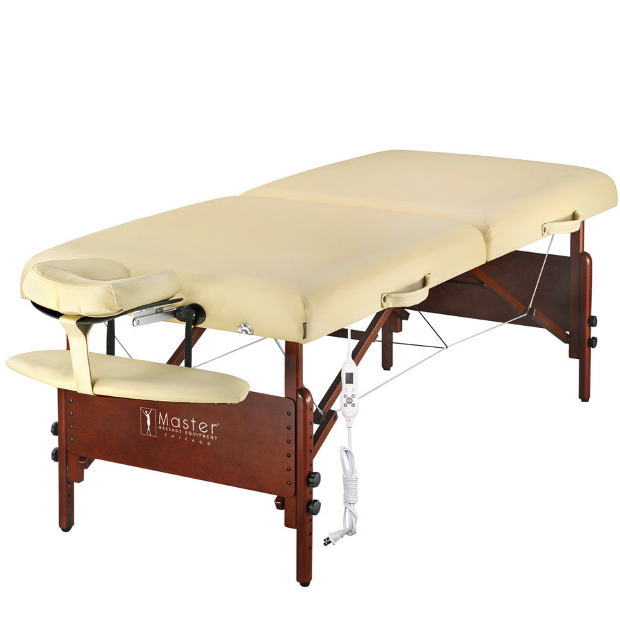 Master Massage 30" DEL RAY™ Portable Massage Table Package (Sand Color) with Ambient Light System