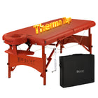 Heated massage table