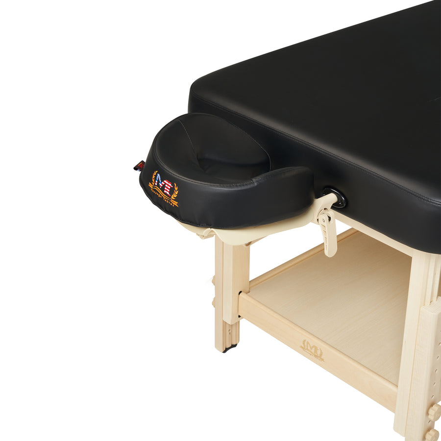 Master Massage 30" Harvey Tilt Stationary Massage Table two section Tilting Backrest Spa Salon Bed - Black