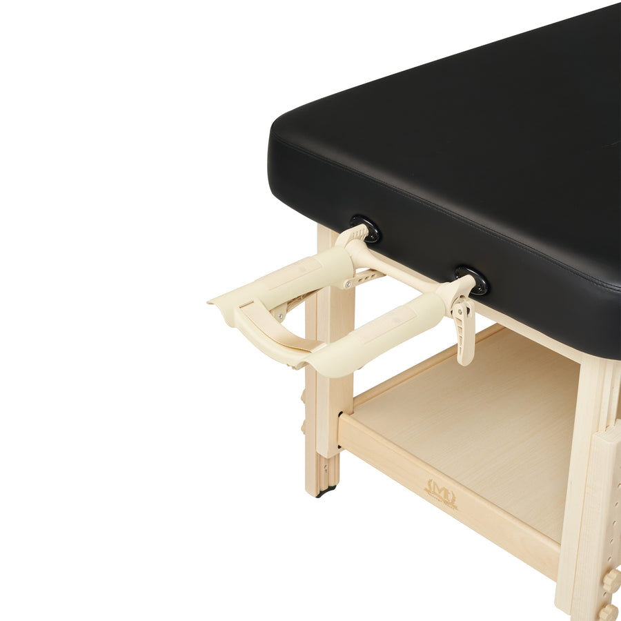 Master Massage 30" Harvey Tilt Stationary Massage Table two section Tilting Backrest Spa Salon Bed - Black