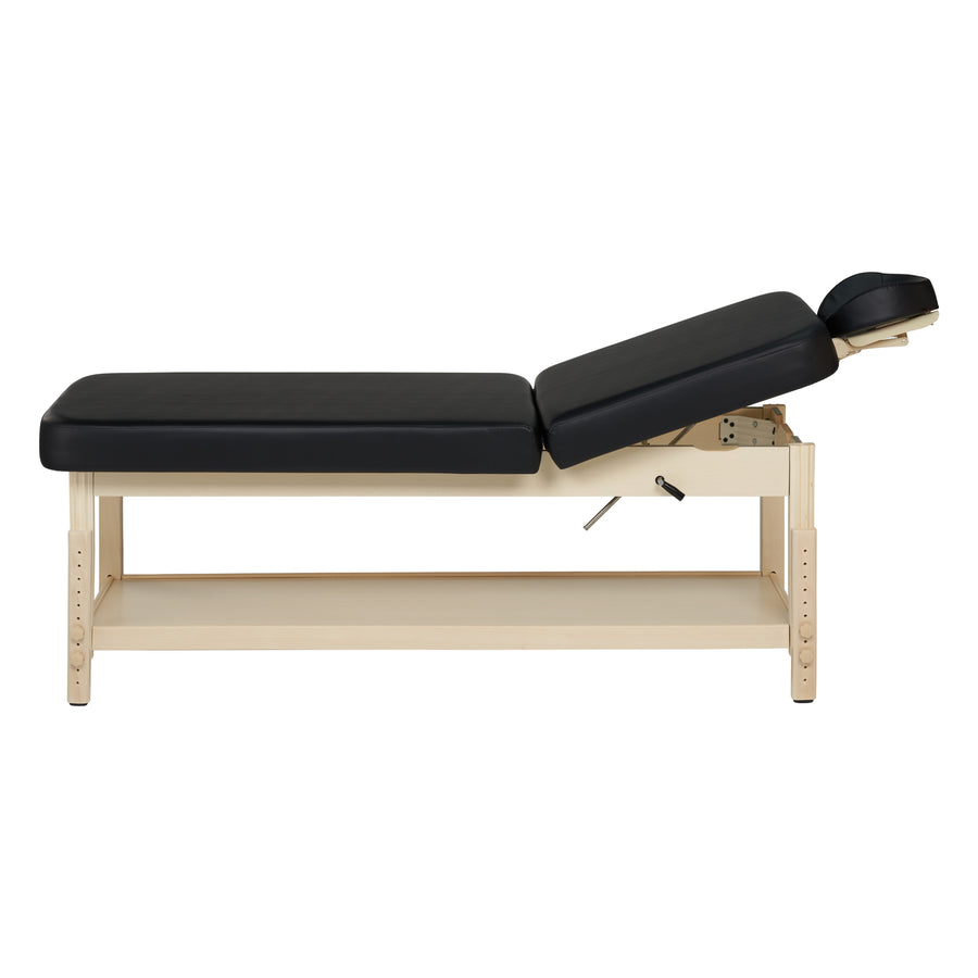 Master Massage 30" Harvey Tilt Stationary Massage Table two section Tilting Backrest Spa Salon Bed - Black