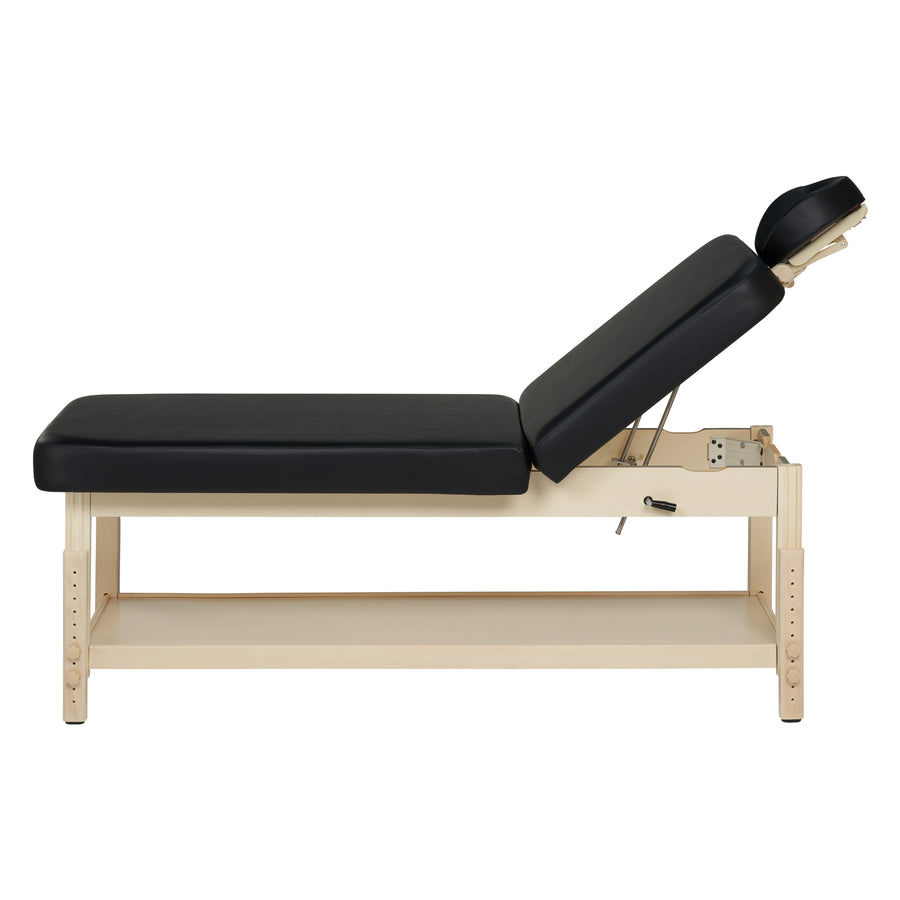 Master Massage 30" Harvey Tilt Stationary Massage Table two section Tilting Backrest Spa Salon Bed - Black