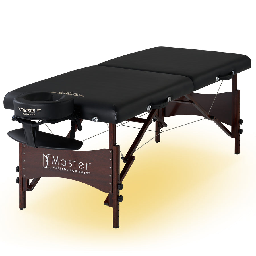 Master Massage 30" Roma™ LX Portable Massage Table Package with Best Selling Size (Black)