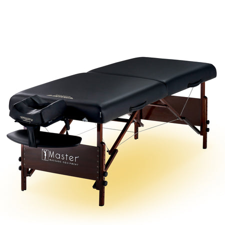 Master Massage 30" DEL RAY™ Portable Massage Table Package (Black Color) with Ambient Light System
