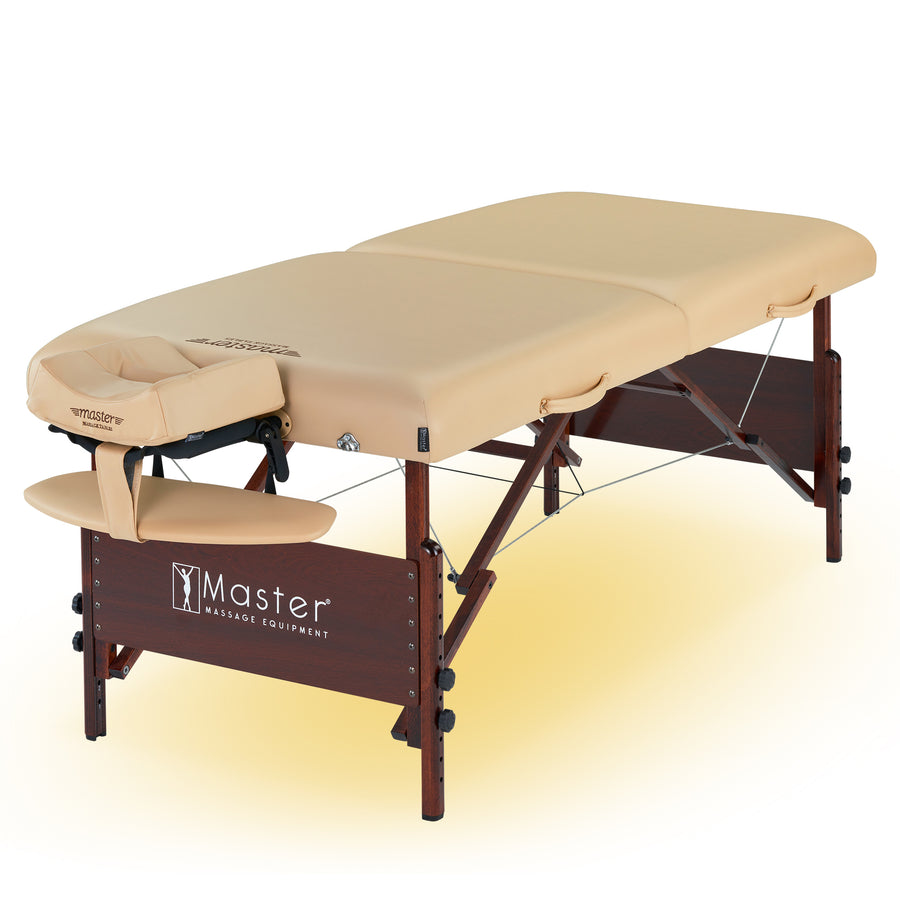 Master Massage 30" DEL RAY™ Portable Massage Table Package with 3" Thick Cushion of Foam for Ultimate Comfort! (Sand Color)