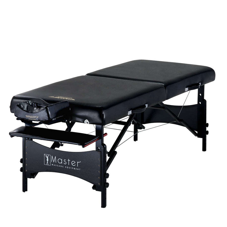 life gear massage table Master Massage 30" Galaxy Professional Portable Massage Table Package with Accessories in Black - Memory Foam Cushioning