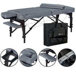 Master Massage 30" Montour Memory Foam Portable Massage Table Package Dove Grey