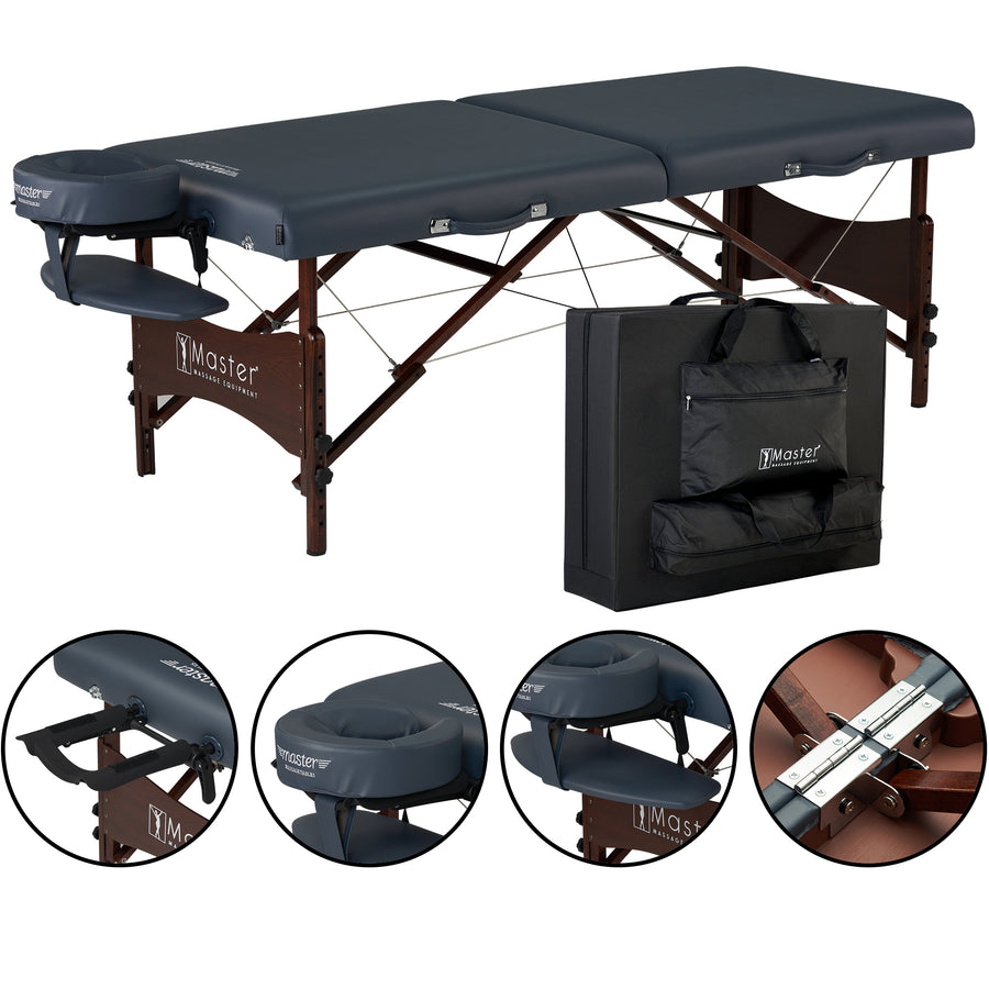 Master Massage 30" Newport™ Portable Massage Table Package with Best Selling Size & (Black)