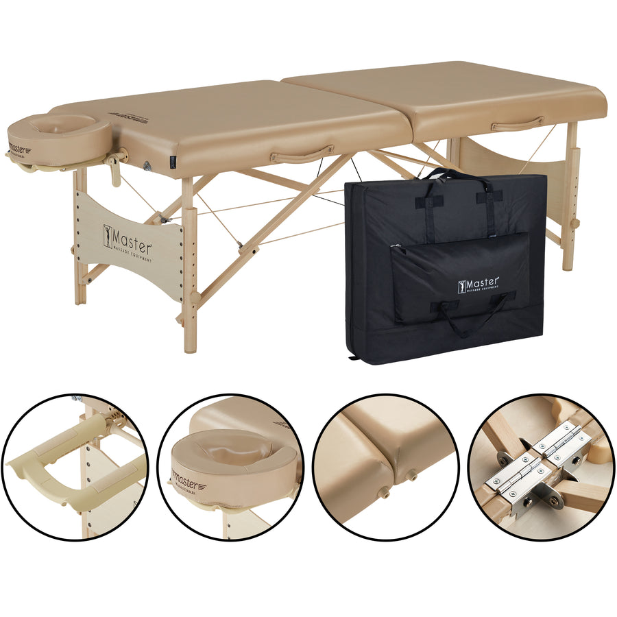 Master Massage 30" Balboa™ Portable Massage & Exercise Table Package, Black Luster