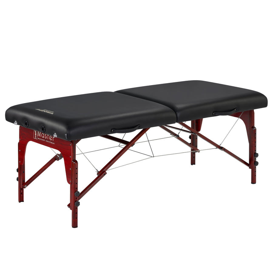 Master Massage 31" Montclair™ Portable Massage Table Package with MEMORY FOAM Layer, Shiatsu Cables, & Reiki Panels! (Black Color)