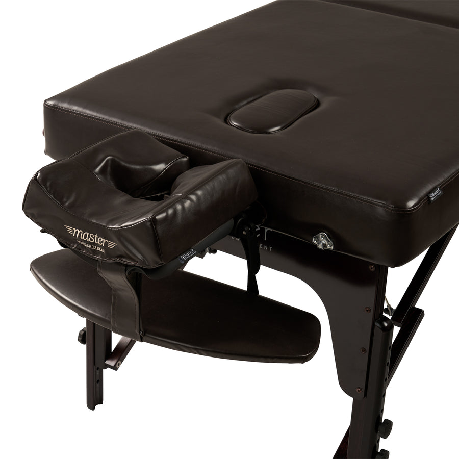 Master Massage 31” SUPREME™ LX Portable Massage Table Package with MEMORY FOAM Layer, Reiki Panels, & Face Port! (Chocolate Italia Color)