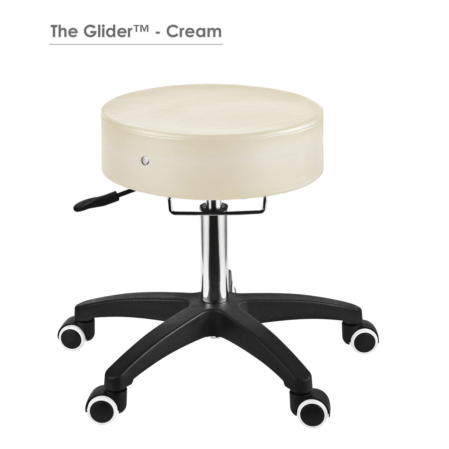 Master Massage Adjustable Glider rolling Stool cream