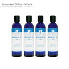 Master Massage unscented organic Aromatherapy Massage Oil pack of 4