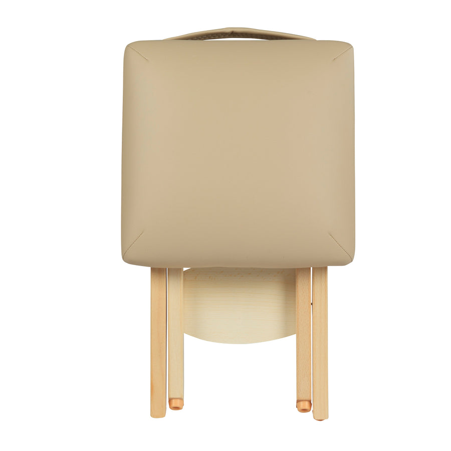 Master Massage  wooden Folding  Stool cream