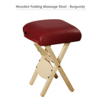 Master Massage Lightweight wooden Folding  Stool burgundy