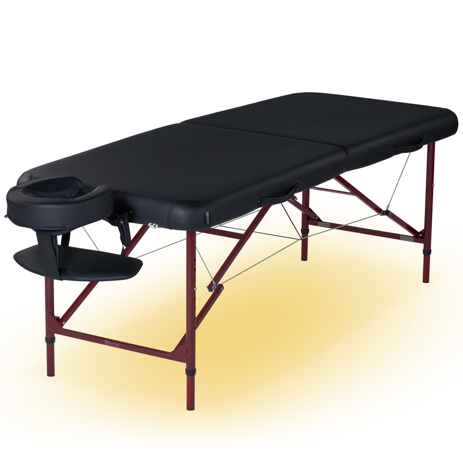 Master Massage 28" ZEPHYR™ Portable Massage Table Package - The ideal platform for ANY Beginning Massage Therapists! (Black Color)