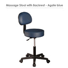 Master Massage  Stool with Backrest blue